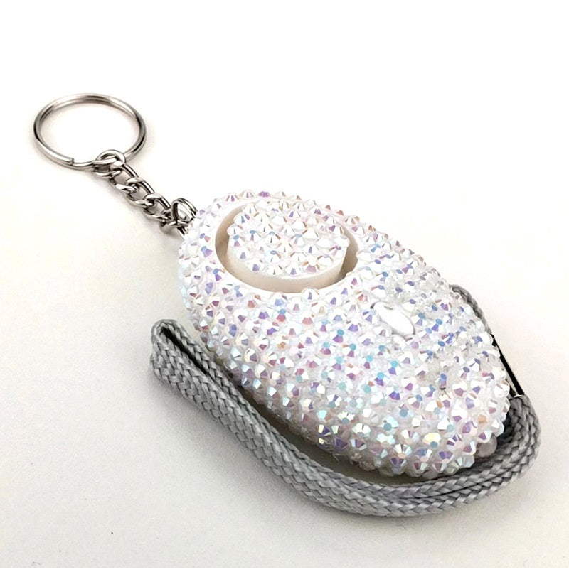 Emergency Alarm Flashlight Keychain Bling