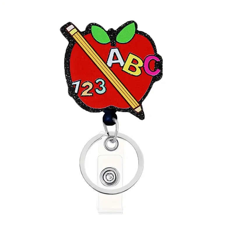 Expandable Teacher Badge Lanyards with Keychains