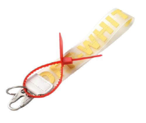 PVC Off Classic Keychain Wristlet Straps, Fashion Keychain