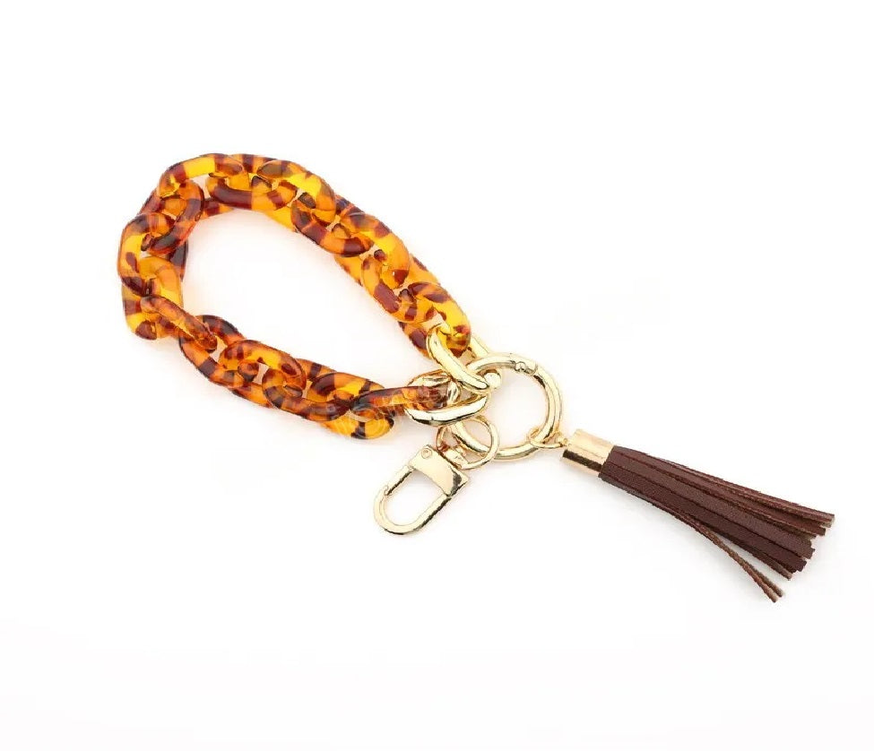 Wristlet Link With Tassel Keychain