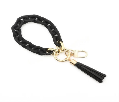 Wristlet Link With Tassel Keychain