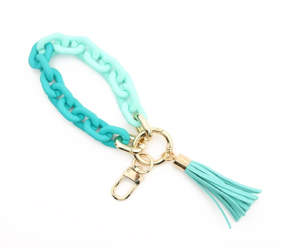 Wristlet Link With Tassel Keychain