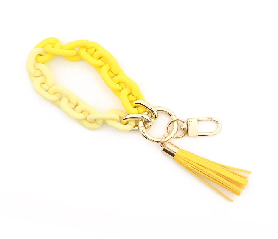 Wristlet Link With Tassel Keychain
