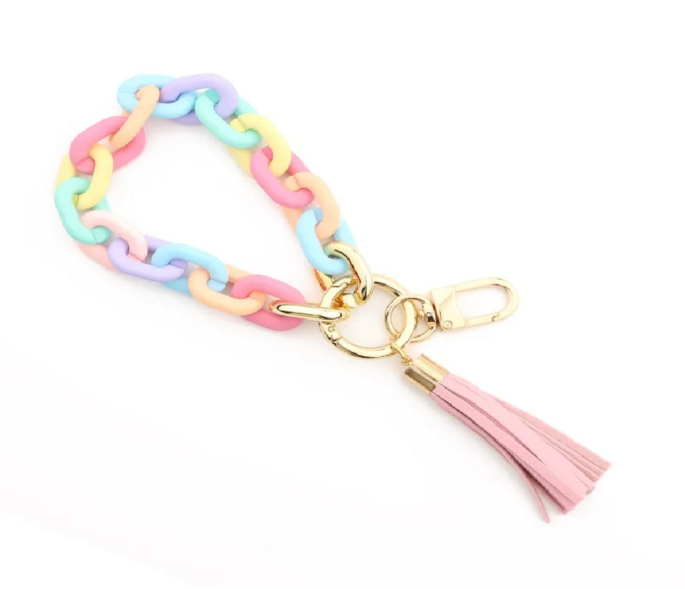 Wristlet Link With Tassel Keychain
