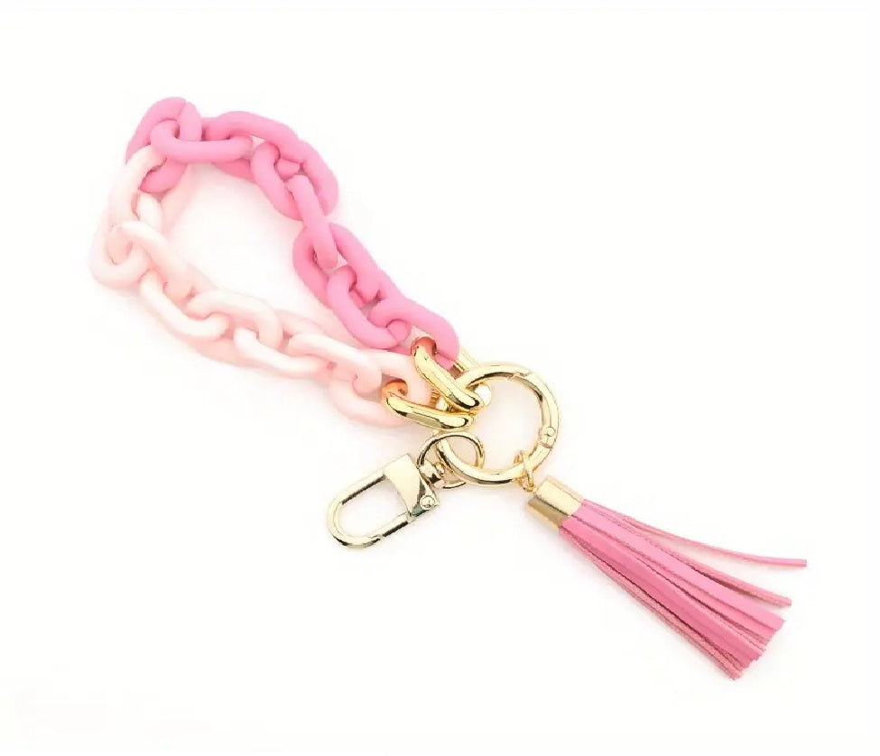 Wristlet Link With Tassel Keychain