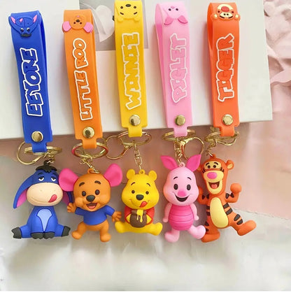 PVC Cartoon Keychain Disney Winnie The Pooh & Friends