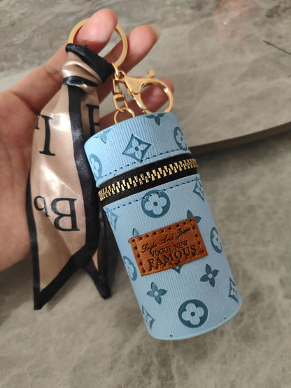 Sakura Lipstick Bucket Bag keychain