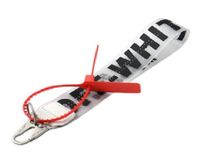 PVC Off Classic Keychain Wristlet Straps, Fashion Keychain