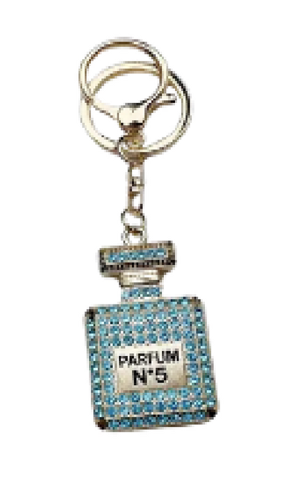 Fashion Perfume Bottle Rhinestones Keychain