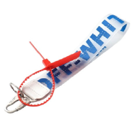 PVC Off Classic Keychain Wristlet Straps, Fashion Keychain