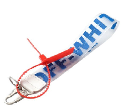 PVC Off Classic Keychain Wristlet Straps, Fashion Keychain