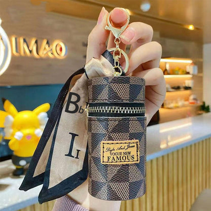 Sakura Lipstick Bucket Bag keychain