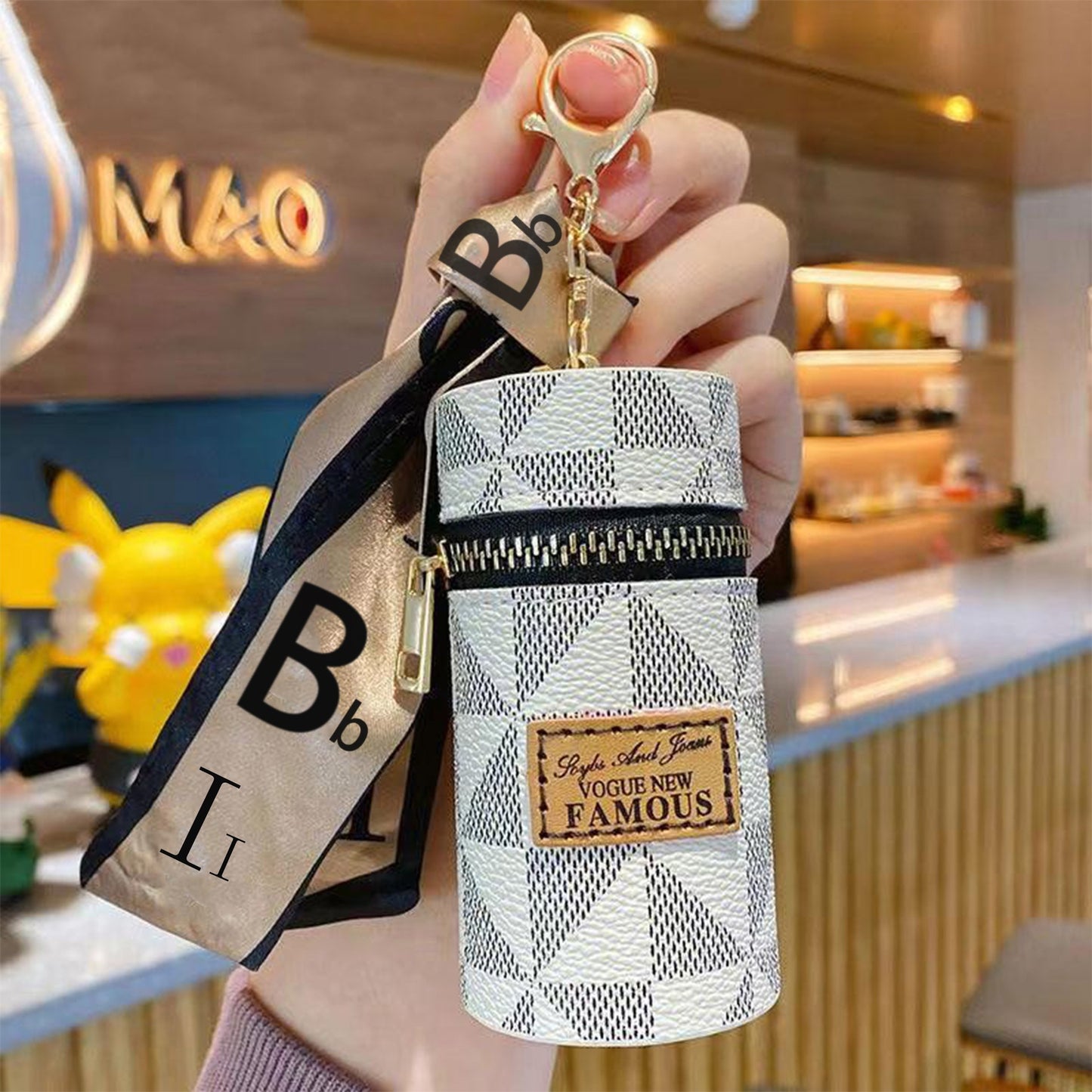 Mini Vintage Coin Purse, Portable Travel Zipper Jewelry Storage Bag, Keychain