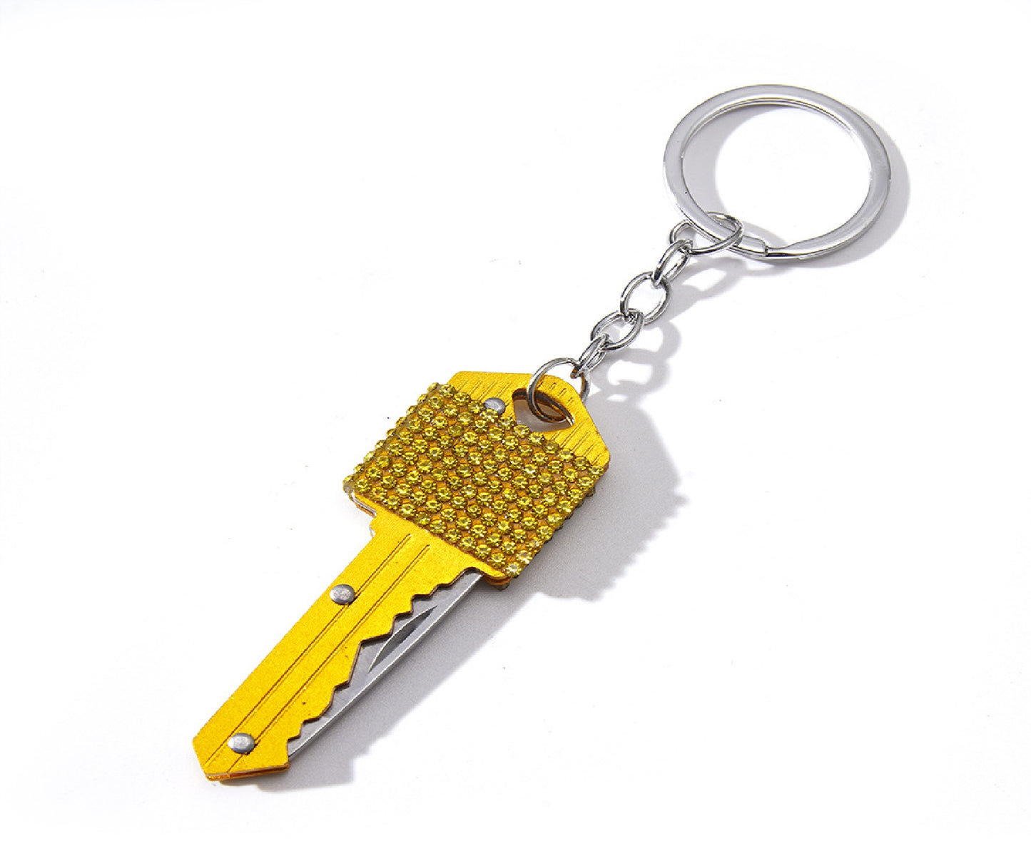 Discrete Key Knife Bling Keychain