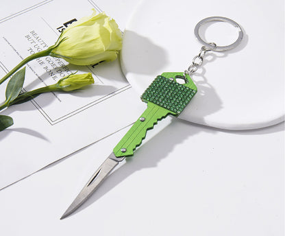 Discrete Key Knife Bling Keychain