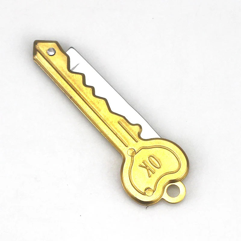 Discrete Key Knife Heart Keychain