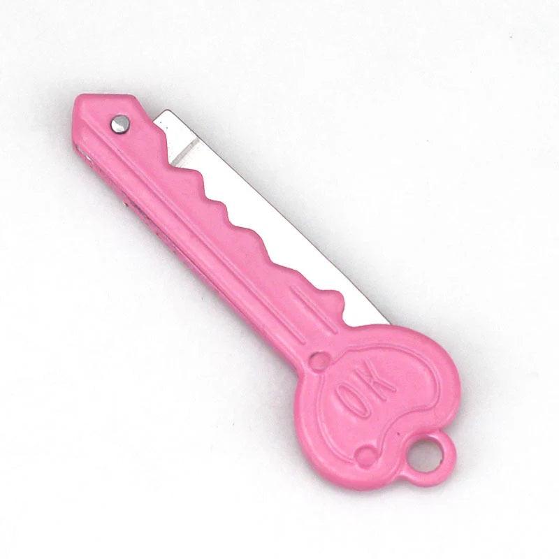 Discrete Key Knife Heart Keychain