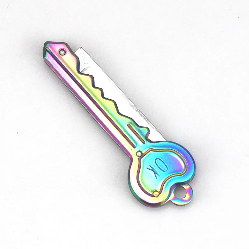 Discrete Key Knife Heart Keychain