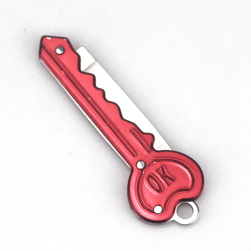 Discrete Key Knife Heart Keychain