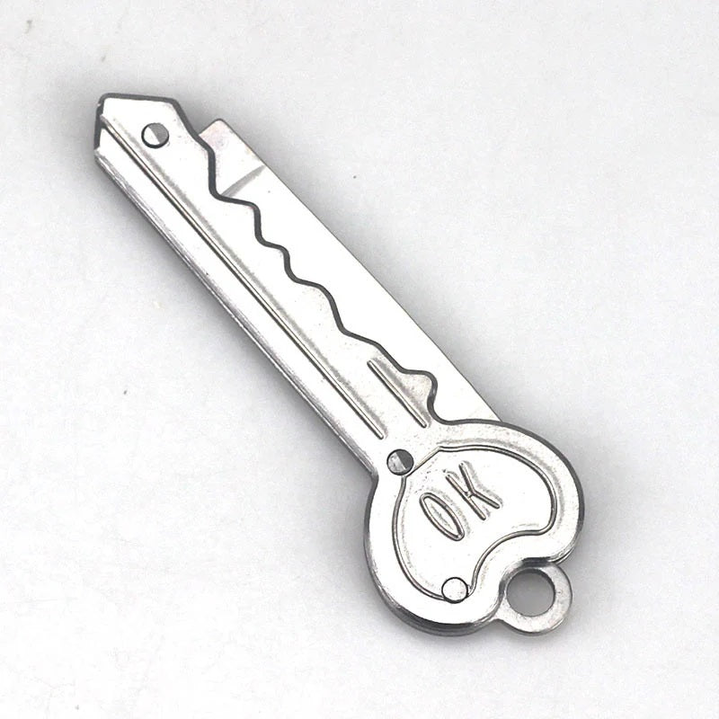 Discrete Key Knife Heart Keychain