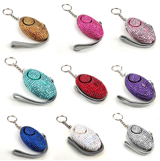 Emergency Alarm Flashlight  Keychain Bling