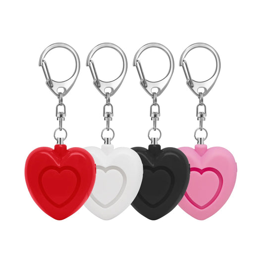 Emergency Alarm Flashlight Keychain Heart