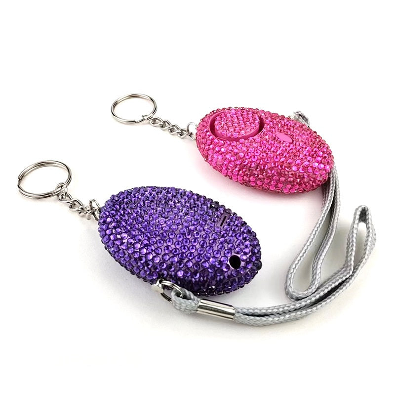 Emergency Alarm Flashlight  Keychain Bling
