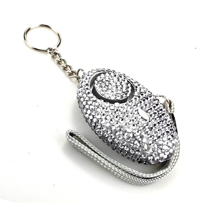Emergency Alarm Flashlight  Keychain Bling