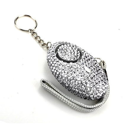 Emergency Alarm Flashlight  Keychain Bling