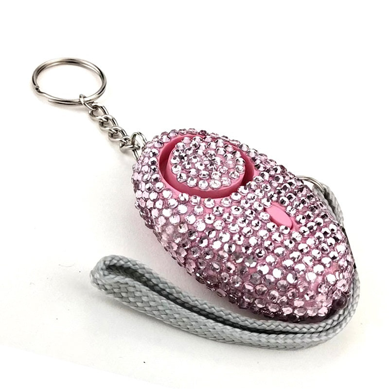 Emergency Alarm Flashlight  Keychain Bling