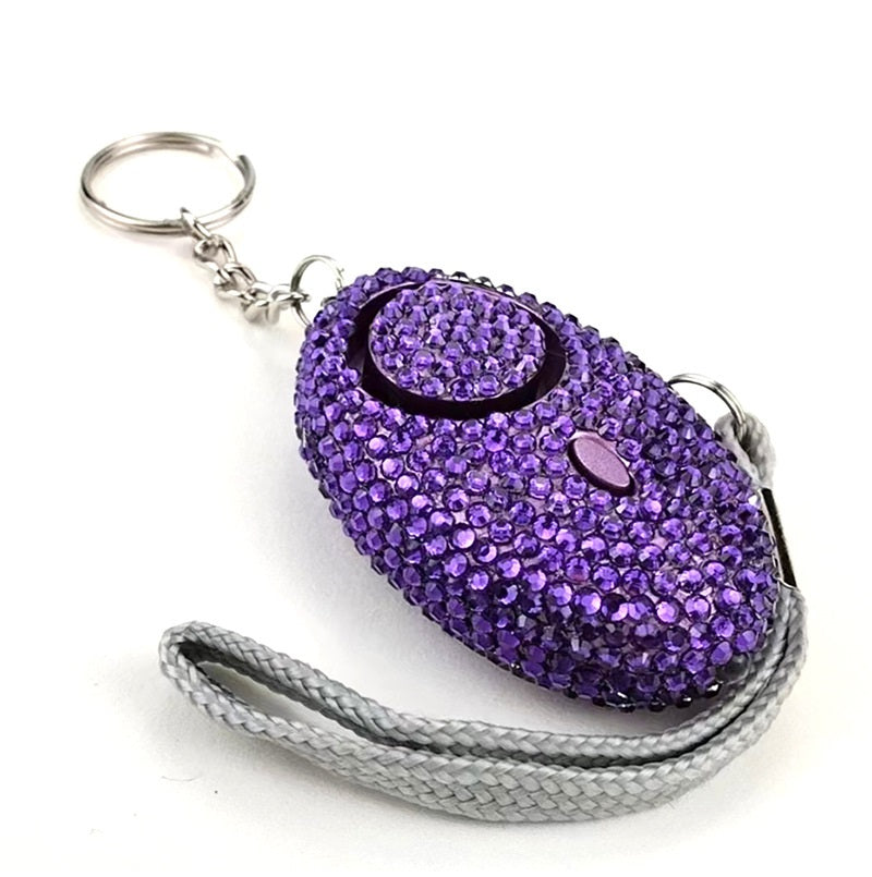 Emergency Alarm Flashlight  Keychain Bling