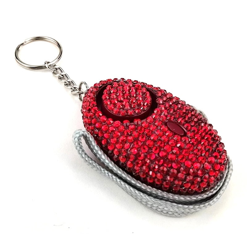 Emergency Alarm Flashlight  Keychain Bling