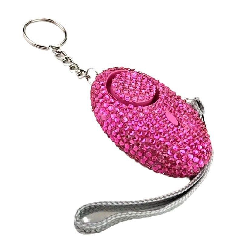 Emergency Alarm Flashlight  Keychain Bling