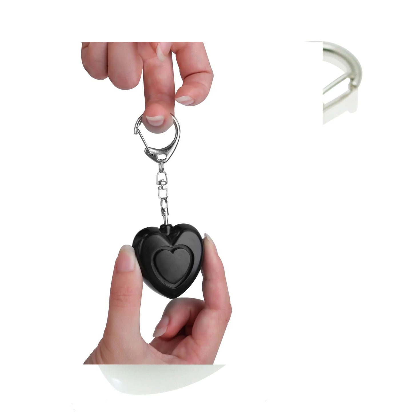 Emergency Alarm Flashlight Keychain Heart