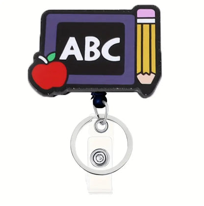 Expandable Teacher Badge Lanyards with Keychains