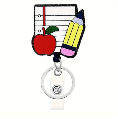 Expandable Teacher Badge Lanyards with Keychains