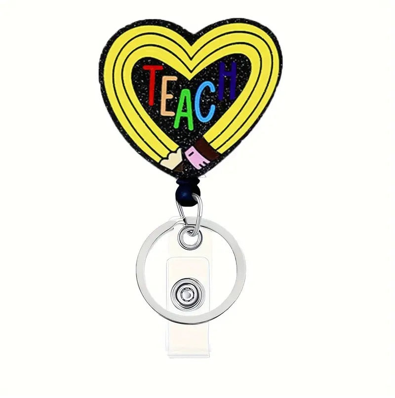 Expandable Teacher Badge Lanyards with Keychains