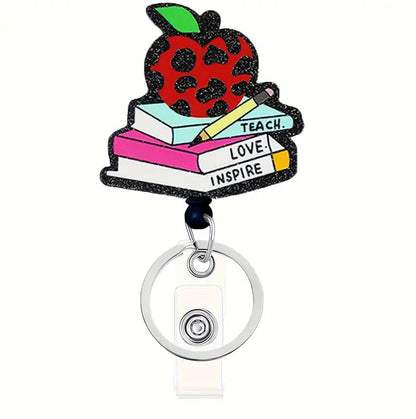 Expandable Teacher Badge Lanyards with Keychains
