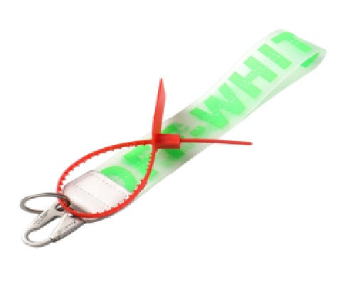 PVC Off Classic Keychain Wristlet Straps, Fashion Keychain
