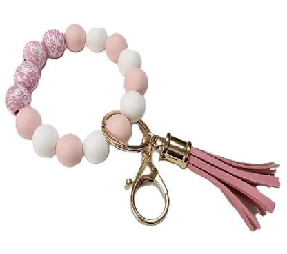 Beaded Wristlet silicone With Tassel
