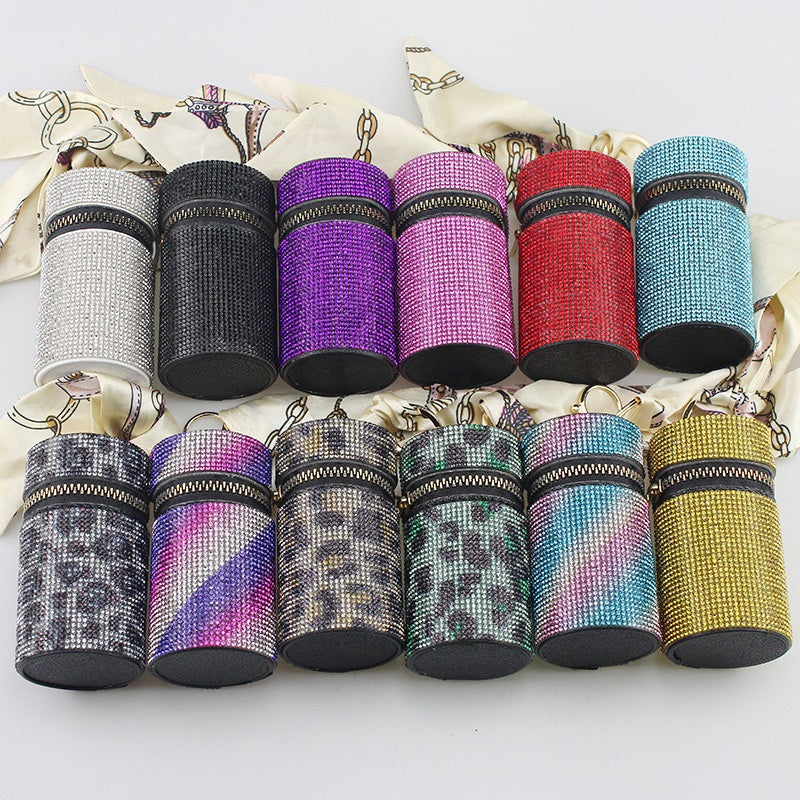 Coin Purse Or Rhinestone Lipstick Bucket Bag Keychain