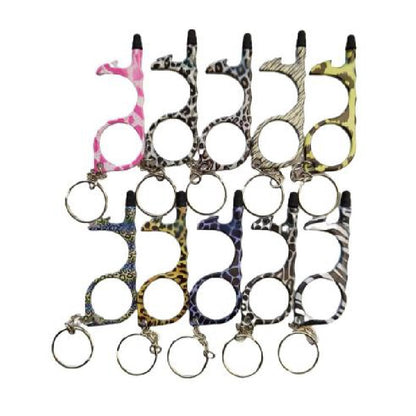 No Touch Styles Keychain Animal Print
