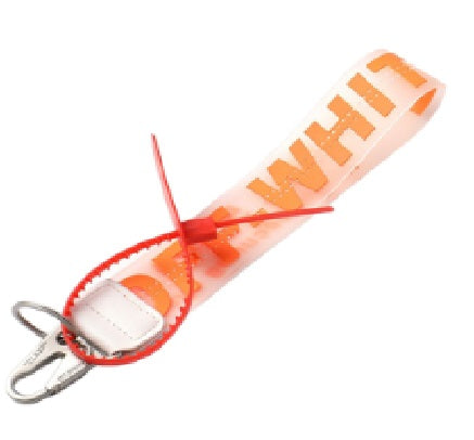 PVC Off Classic Keychain Wristlet Straps, Fashion Keychain