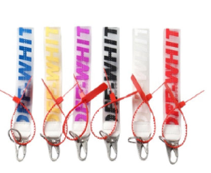 PVC Off Classic Keychain Wristlet Straps, Fashion Keychain