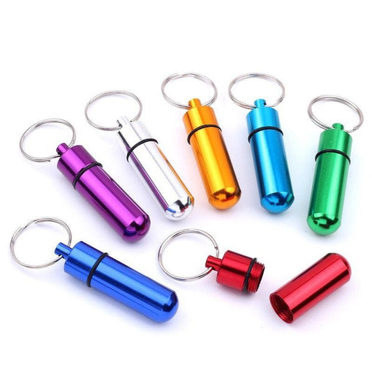 Mini Pill Bottle Keychain