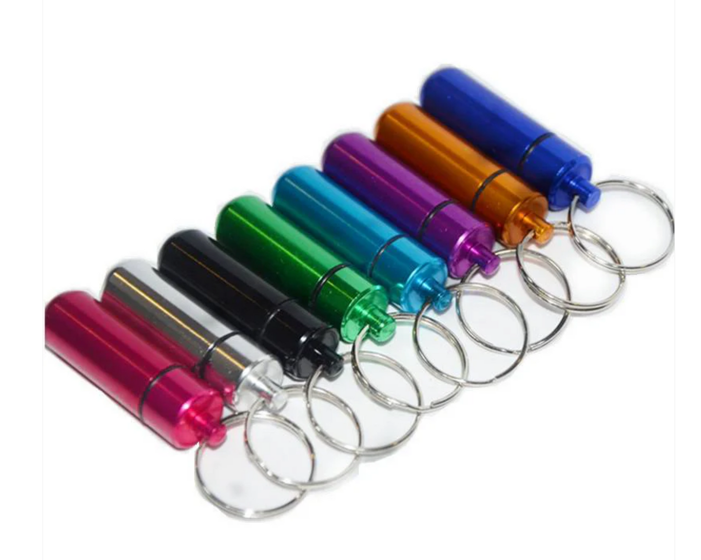 Mini Pill Bottle Keychain