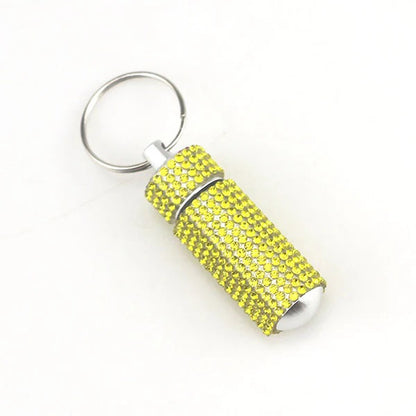 Pill Bottle Keychain Bling