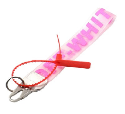PVC Off Classic Keychain Wristlet Straps, Fashion Keychain
