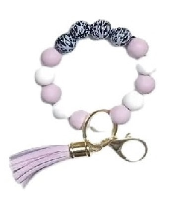Beaded Wristlet silicone With Tassel