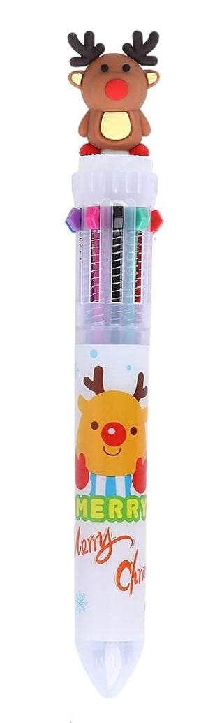 Festive Christmas Multicolor Ballpoint Pens